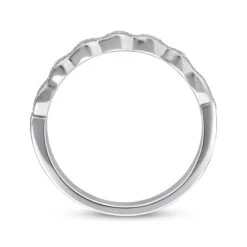 Previously Owned Diamond Wedding Band 1/8 Ct Tw Round-cut 14K White Gold -Vrai shop V 884675303 2 800