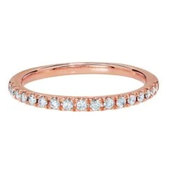 Previously Owned Diamond Wedding Band 1/4 Ct Tw 10K Rose Gold