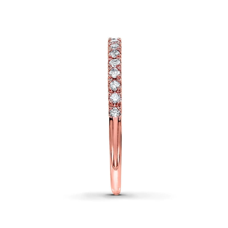 Previously Owned Diamond Wedding Band 1/4 Ct Tw 10K Rose Gold 3 Previously Owned Diamond Wedding Band 1/4 Ct Tw 10K Rose Gold - Image 3
