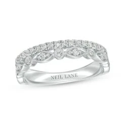 Previously Owned Neil Lane Diamond Anniversary Ring 1/2 Ct Tw Round-cut 14K White Gold