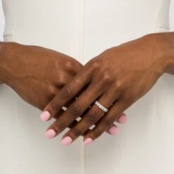 Previously Owned Neil Lane Diamond Anniversary Ring 1/2 Ct Tw Round-cut 14K White Gold -Vrai shop V 885165706 4 800