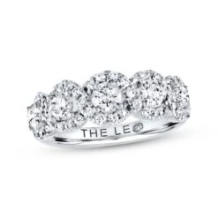 Previously Owned THE LEO Diamond Anniversary Ring 1-1/2 Ct Tw Round-cut 14K White Gold