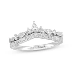 Previously Owned Neil Lane Diamond Anniversary Band 1/2 Ct Tw Marquise, Pear & Round-cut 14K White Gold