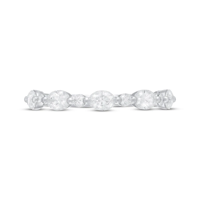 Previously Owned Neil Lane Premiere Diamond Anniversary Ring 1 Ct Tw Oval & Round-cut 14K White Gold 3 Previously Owned Neil Lane Premiere Diamond Anniversary Ring 1 Ct Tw Oval & Round-cut 14K White Gold - Image 3