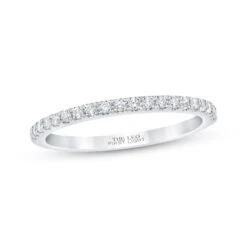 Previously Owned THE LEO First Light Diamond Wedding Band 1/5 Ct Tw Round-cut 14K White Gold