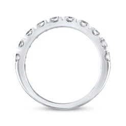 Previously Owned THE LEO Diamond Wedding Band 1 Ct Tw Round-cut 14K White Gold -Vrai shop V 885947806 2 800