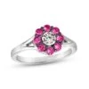 Le Vian Diamond & Ruby Ring 1/20 Ct Tw Diamonds 14K Vanilla Gold