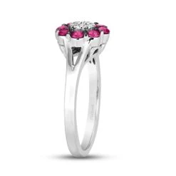 Le Vian Diamond & Ruby Ring 1/20 Ct Tw Diamonds 14K Vanilla Gold -Vrai shop V 910391109 3 800