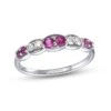 Le Vian Ruby & Diamond Stacking Ring 1/6 Ct Tw Diamonds 14K Vanilla Gold