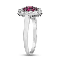 Le Vian Ruby & Diamond Ring 1/10 Ct Tw Diamonds 14K Vanilla Gold -Vrai shop V 910393608 3 800
