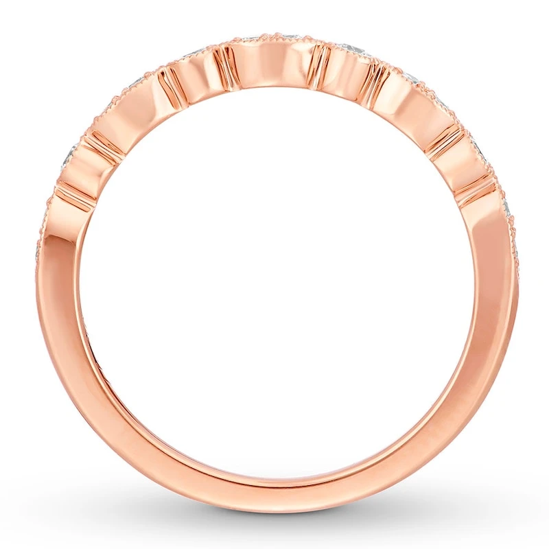 Neil Lane Bridal Wedding Band 1/5 Ct Tw Diamonds 14K Rose Gold 2 Neil Lane Bridal Wedding Band 1/5 Ct Tw Diamonds 14K Rose Gold - Image 2