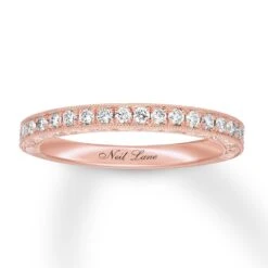 Neil Lane Bridal Wedding Band 1/3 Ct Tw Diamonds 14K Rose Gold