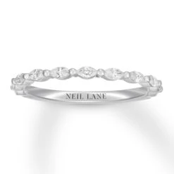 Neil Lane Diamond Wedding Band 1/3 Cttw Marquise 14K White Gold