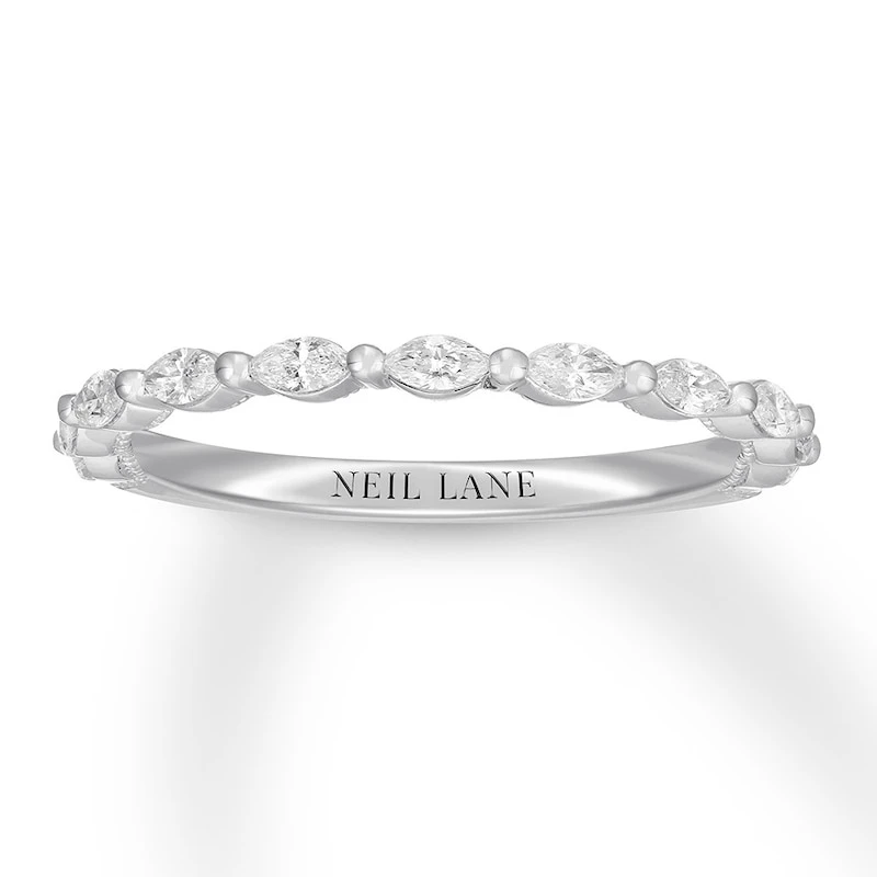 Neil Lane Diamond Wedding Band 1/3 Cttw Marquise 14K White Gold 1 Neil Lane Diamond Wedding Band 1/3 Cttw Marquise 14K White Gold
