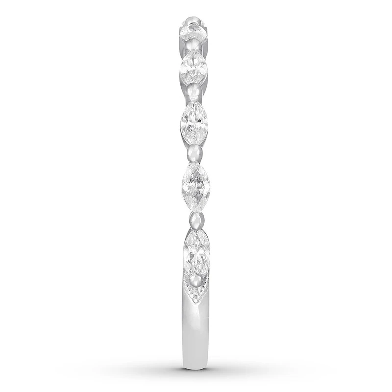 Neil Lane Diamond Wedding Band 1/3 Cttw Marquise 14K White Gold 3 Neil Lane Diamond Wedding Band 1/3 Cttw Marquise 14K White Gold - Image 3