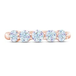 THE LEO First Light Diamond Anniversary Ring 1 Ct Tw Round-cut 14K Rose Gold -Vrai shop V 994102301 2 800