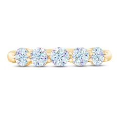 THE LEO First Light Diamond Anniversary Ring 1 Ct Tw Round-cut 14K Yellow Gold -Vrai shop V 994109407 2 800