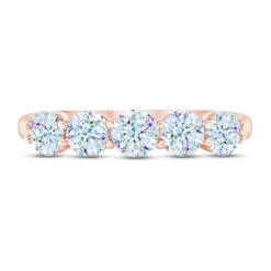 THE LEO First Light Diamond Anniversary Ring 1-1/2 Ct Tw 14K Rose Gold -Vrai shop V 994109801 2 800